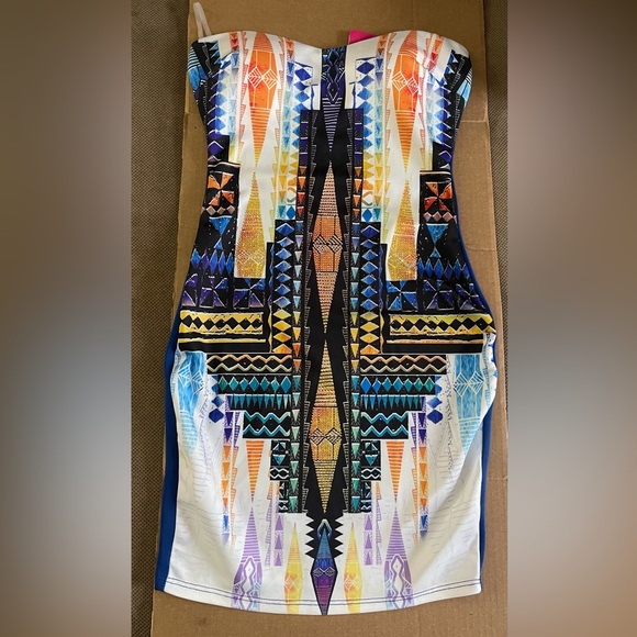 Royal Blue Strapless Dress - M - Picture 11 of 12